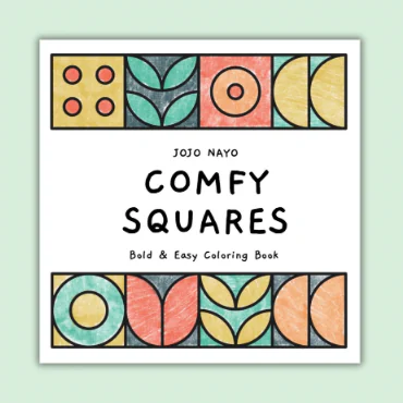 Comfy Squares — bold and easy abstract coloring book